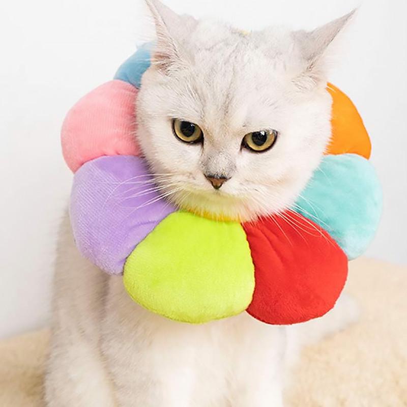 Воротник-подушка для кошек мягкий Taotaopets 028811 L Rainbow - фото 2