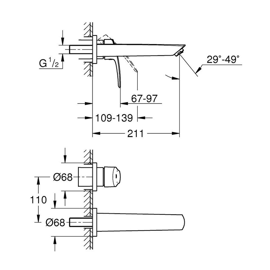 Змішувач для умивальника Grohe EUROSMART New 29338003 (101159) - фото 2