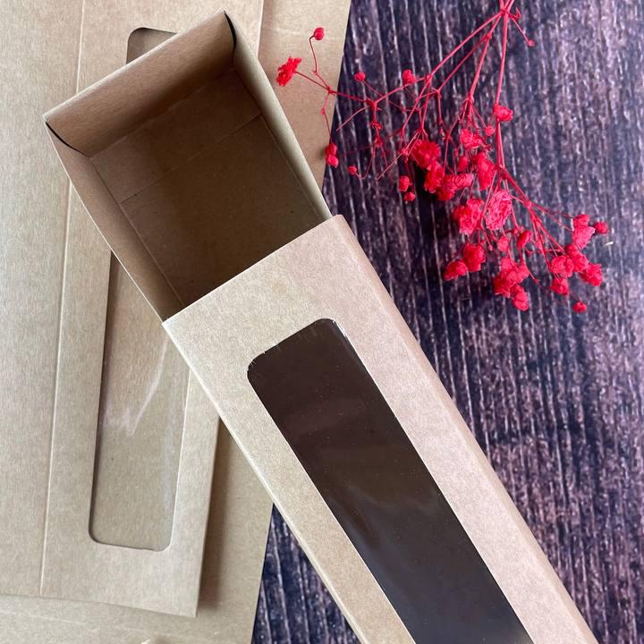 Коробка прямоугольная с окошком 195х51х51 мм (1309) - фото 3