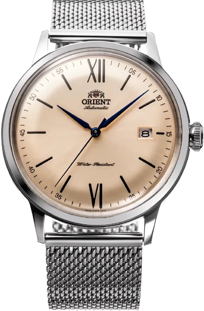 Наручные часы мужские Orient Bambino Version 6 RA-AC0020G10B со стальным корпусом WR 30 м Бежевый (3124658576)