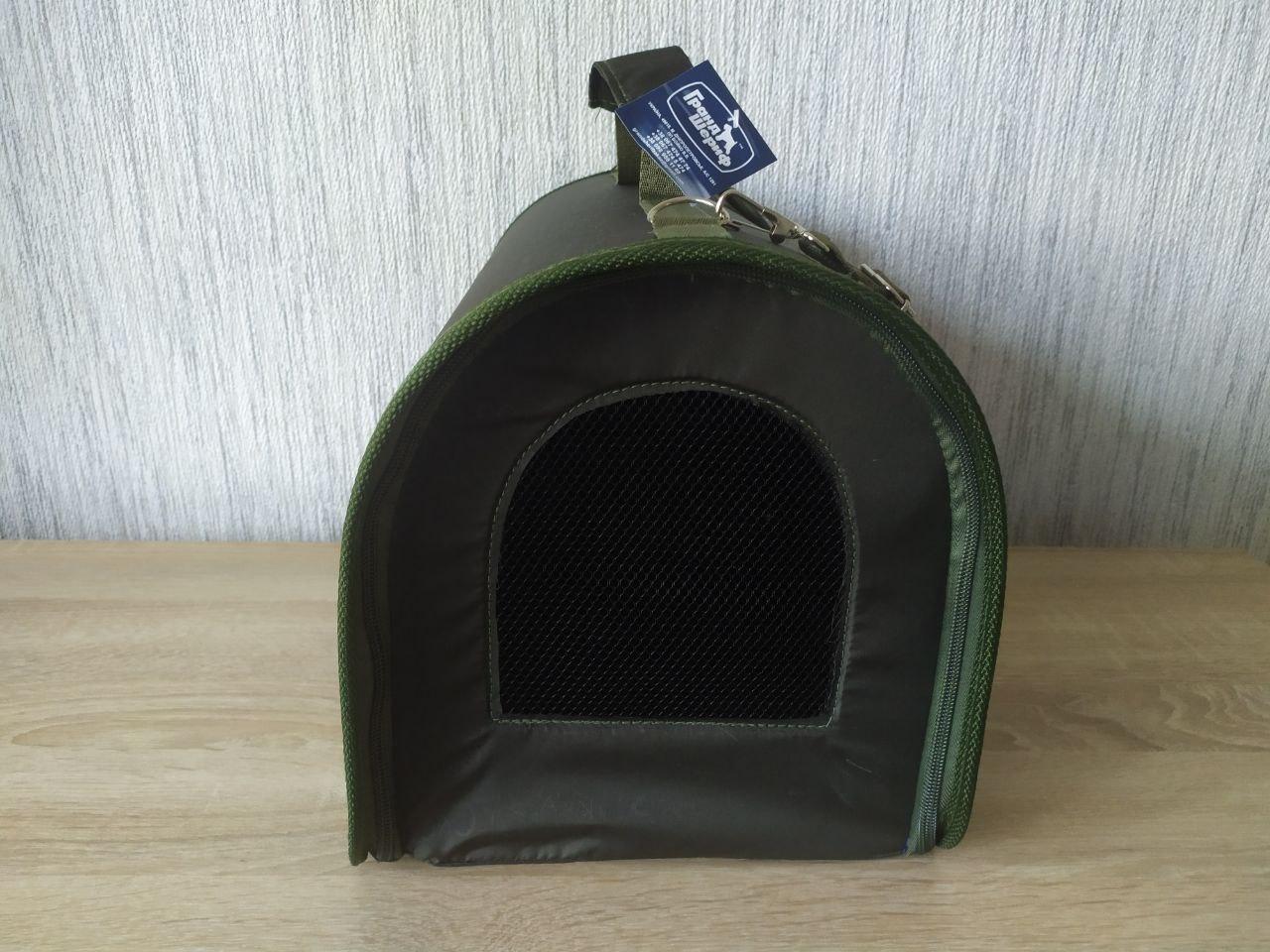 Сумка-переноска тунель р. 3 з матрациком 40,5х26х30,5 см Хакі - фото 4 Сумка-переноска тунель р. 3 з матрациком 40,5х26х30,5 см Хакі - фото 4