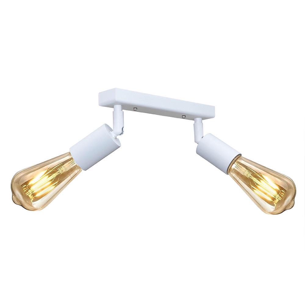 Светильник спот MSK ELECTRIC Asket с поворотным механизмом под две лампы Е27 Белый (NL 1222-2 W) - фото 2 Светильник спот MSK ELECTRIC Asket с поворотным механизмом под две лампы Е27 Белый (NL 1222-2 W) - фото 2