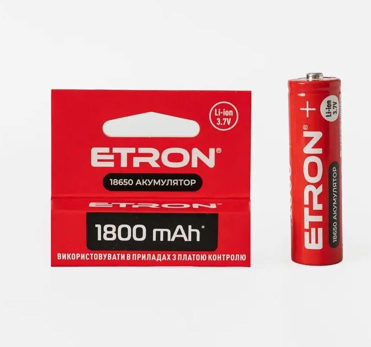 Аккумулятор литий-ионный Etron Ultimate 18650 1800 mAh (1918012165)