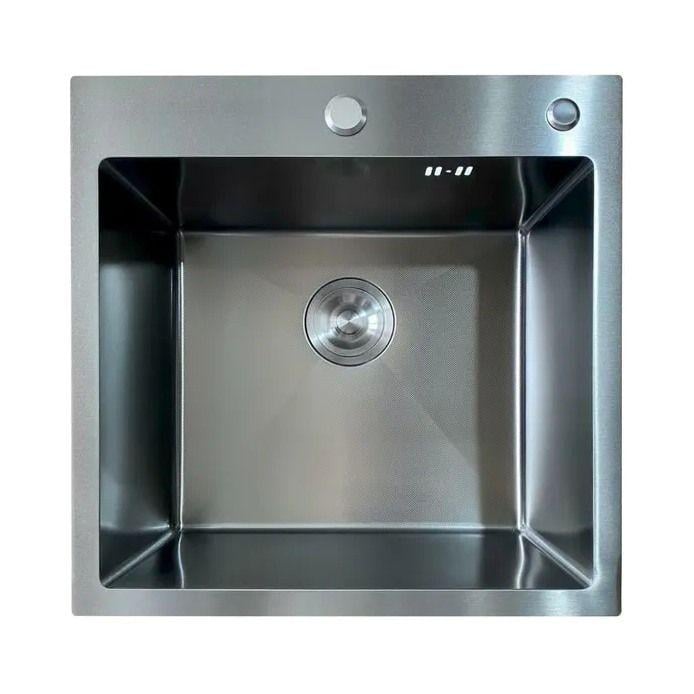 Мойка для кухни MIXXUS MH5050 врезная 3,0/0,8 мм 500x500 мм Графит Нержавеющая сталь микродекор (MI8213)