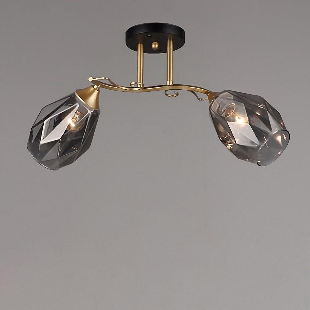 Люстра потолочная Light House SRS-19247/2 Черный/Золотой/Серый