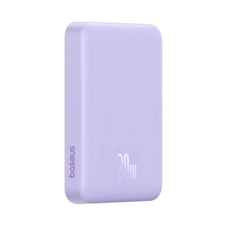 Повербанк BASEUS Magnetic Mini Air 2в1 QC3.0+PD3.0 з бездротовою зарядкою 10000 mAh 20W/15W Фіолетовий (P10059001513-00) - фото 8