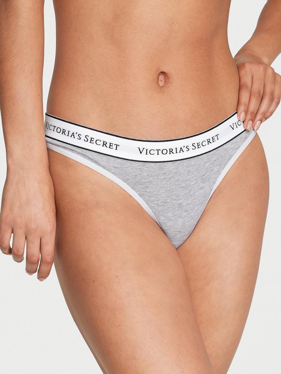 Трусики женские Victoria Secret Logo Cotton Thong LOGO XS Серый (2293291949) Трусики женские Victoria Secret Logo Cotton Thong LOGO XS Серый (2293291949)