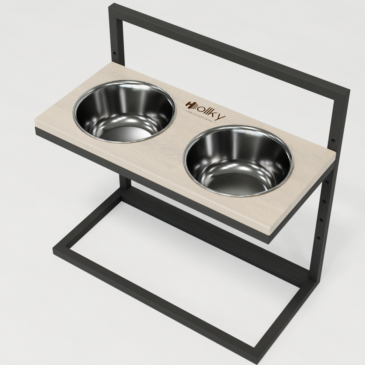 Миски на регулируемой подставке для больших собак Hollky Flex L 2х1,8 л (FL-502850-GRWH) - фото 10