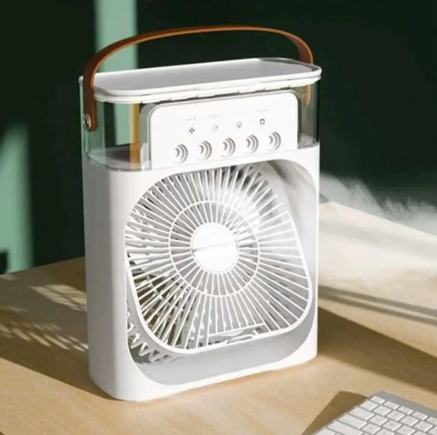 Вентилятор настільний зі зволожувачем повітря Air Cooler Fan з USB та LED підсвіткою Білий (2104618501) - фото 11 Вентилятор настільний зі зволожувачем повітря Air Cooler Fan з USB та LED підсвіткою Білий (2104618501) - фото 11