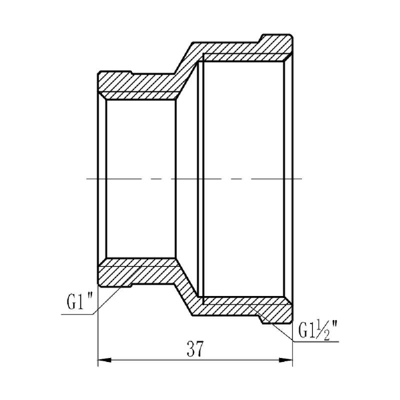 Муфта редукційна SD Forte SF3574025 1 1/2 "х1" ВР (FRRS00002548) - фото 2 Муфта редукційна SD Forte SF3574025 1 1/2 "х1" ВР (FRRS00002548) - фото 2