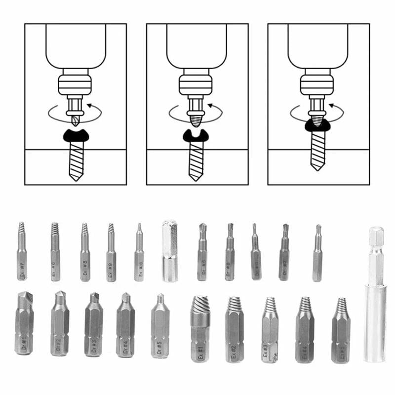 Набір бітів Fixtool для вилучення саморізів/болтів/гвинтів (Super-bit23) - фото 3 Набір бітів Fixtool для вилучення саморізів/болтів/гвинтів (Super-bit23) - фото 3