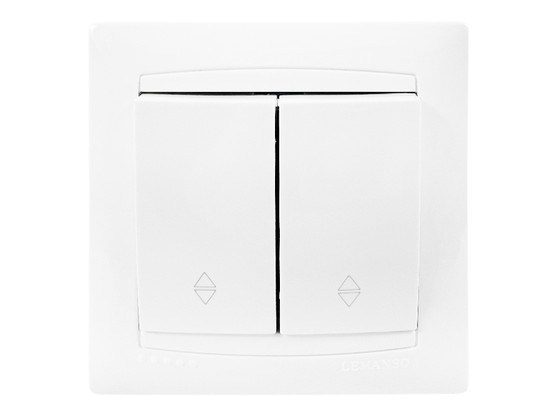 Выключатель 2-клавишный проходной Lemanso Сакура Белый (LMR1006) Выключатель 2-клавишный проходной Lemanso Сакура Белый (LMR1006)