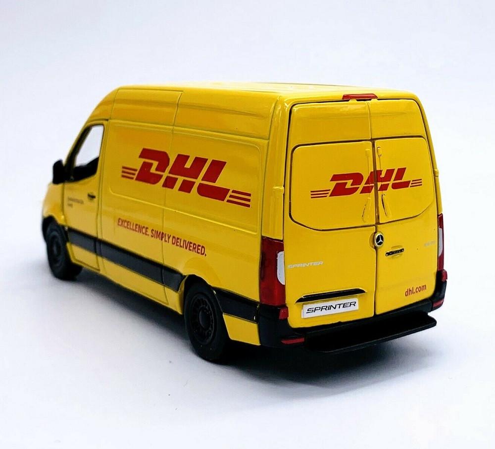 Іграшкова машинка металева Mercedes-Benz Sprinter DHL Edition Жовтий (28443357) - фото 5 Іграшкова машинка металева Mercedes-Benz Sprinter DHL Edition Жовтий (28443357) - фото 5
