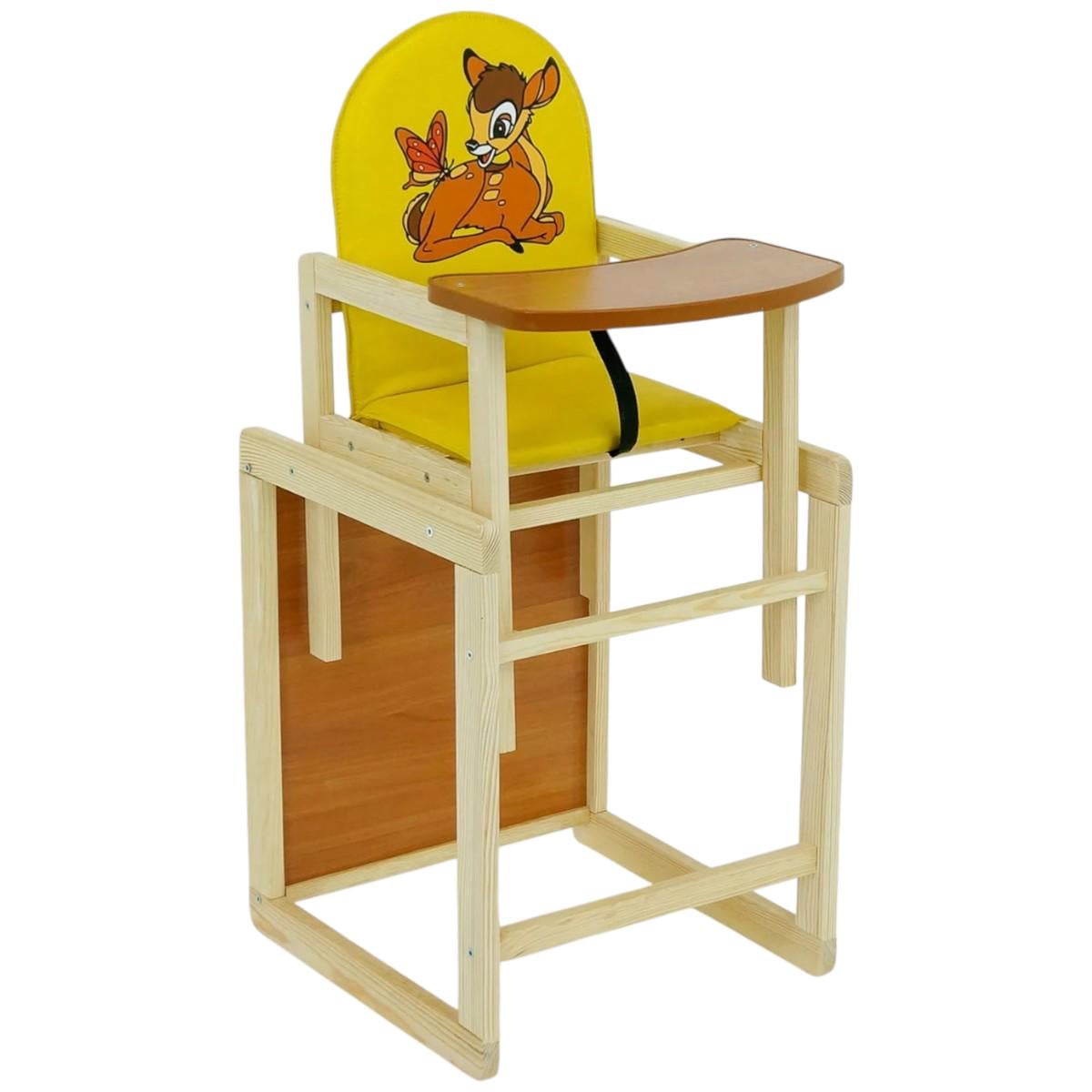 Стульчик для кормления Мася Оленя Бемби Желтый (№2025)