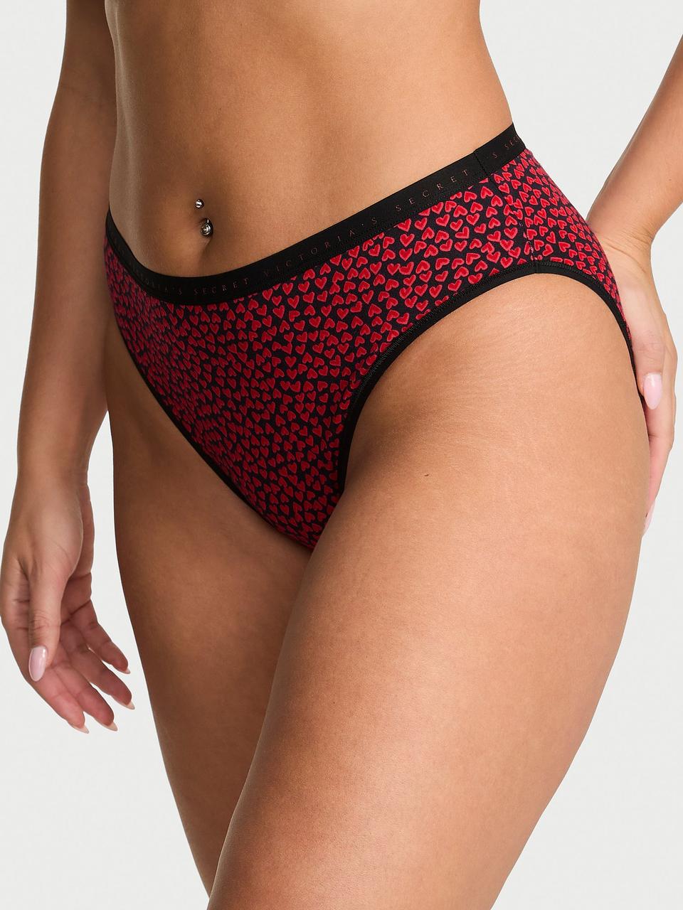 Трусики женские Victoria's Secret Stretch Cotton High-Leg Brief XXL Черный (299267819286)