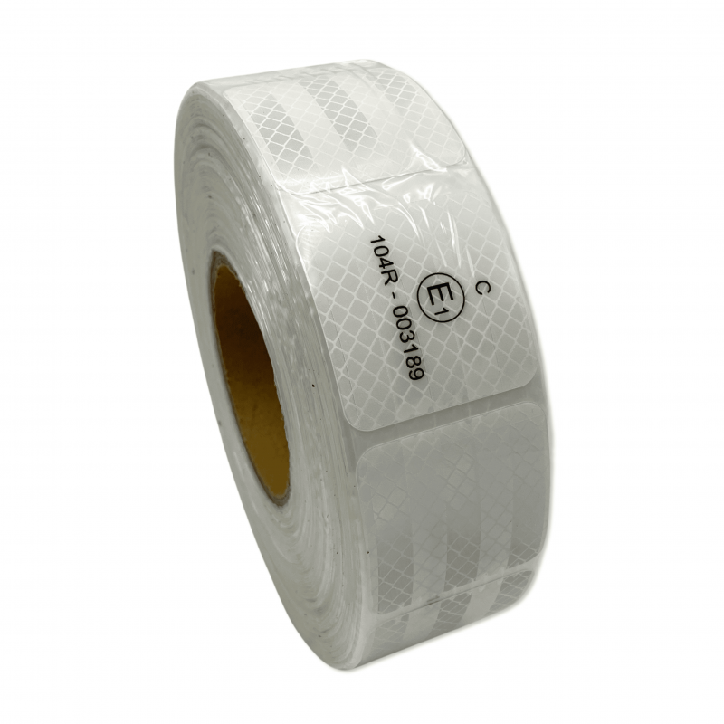 Лента светоотражающая для маркировки кузова секторная Белый (Е)