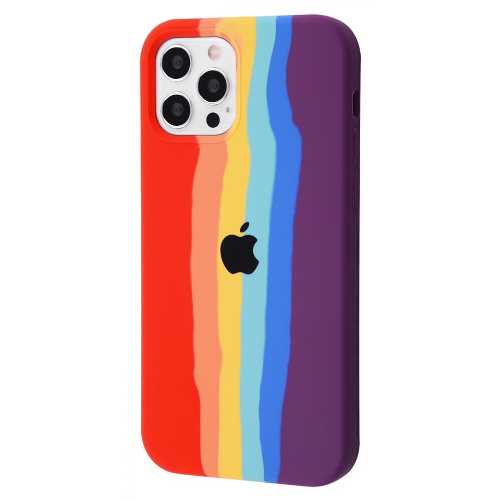 Чехол с мягкой подкладкой PRC Rainbow Silicone Case iPhone 11 Pro Max pride Разноцветный