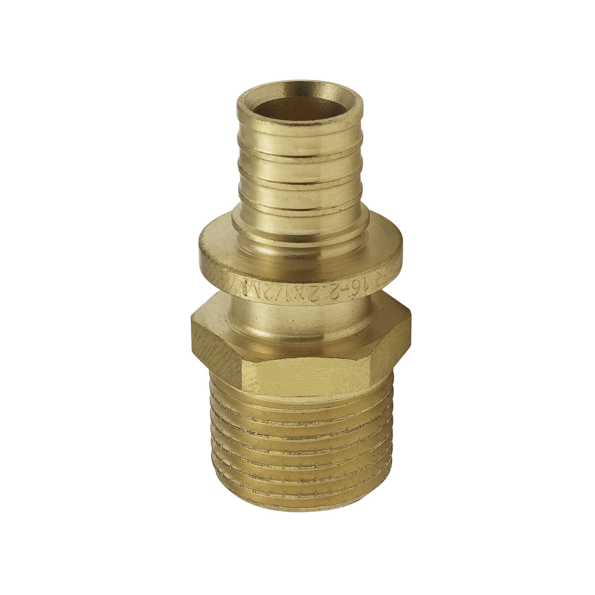 Натяжной переходник KOER KA.A06M-16 с наружной резьбой латунный 16x2,2 мм x 1/2"M (OL-KR4849) - фото 2 Натяжной переходник KOER KA.A06M-16 с наружной резьбой латунный 16x2,2 мм x 1/2"M (OL-KR4849) - фото 2