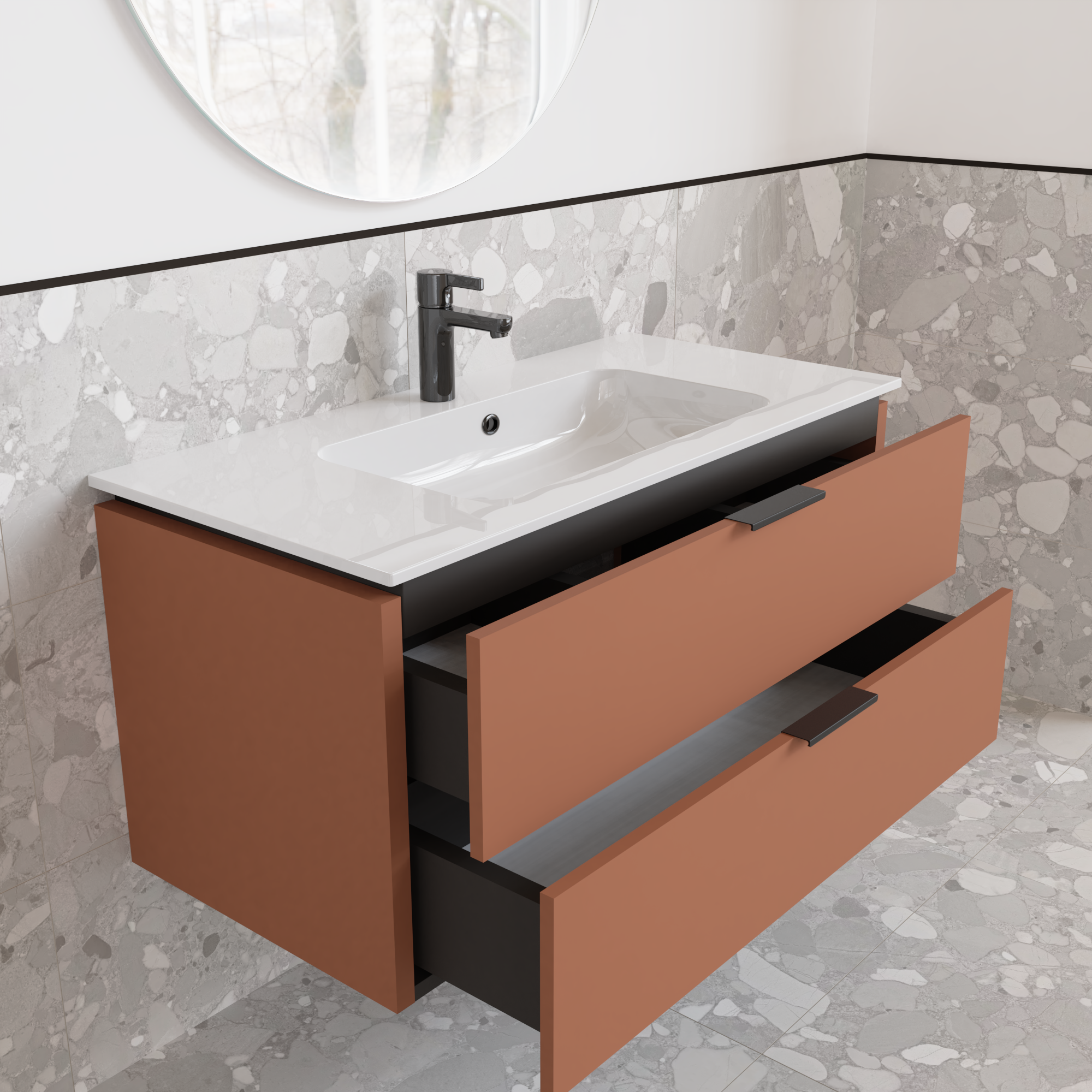 Тумба підвісна з раковиною MVK Vostok Icon 90 В2 900х450х530 мм Сахара (p290skh) - фото 3 Тумба підвісна з раковиною MVK Vostok Icon 90 В2 900х450х530 мм Сахара (p290skh) - фото 3