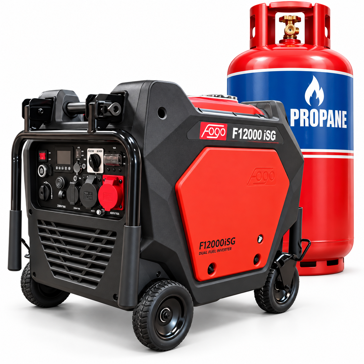Генератор газобензиновый инверторный MaXpeedingRODS FOGO F 12000 iSG Dual Fuel 8,1-9 кВт номинально до 9,5 кВт 230/400V (00408)