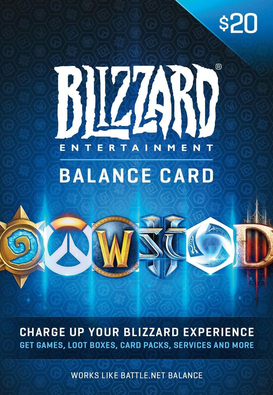 Подарочная карта Blizzard Gift Card на 20 usd US-регион