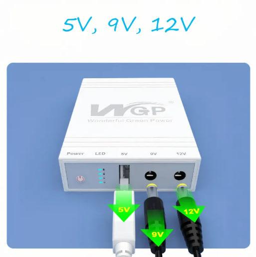 Повербанк для роутера WGP Mini DC UPS 5-12V WGP103-5912 10400 mAh White (20699915) - фото 8