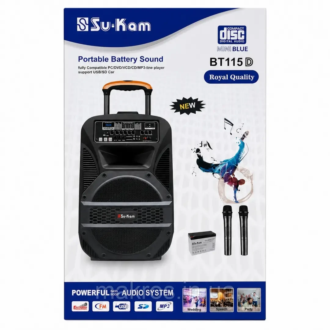 Портативная колонка на аккумуляторе UKC BT115D USB/FM/Bluetooth (3086151484) Портативная колонка на аккумуляторе UKC BT115D USB/FM/Bluetooth (3086151484)