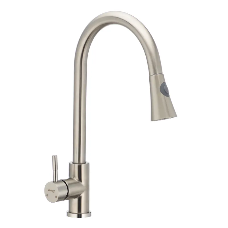 Смеситель для кухни MIXXUS SUS 014-B с выдвижной лейкой (SS0023)