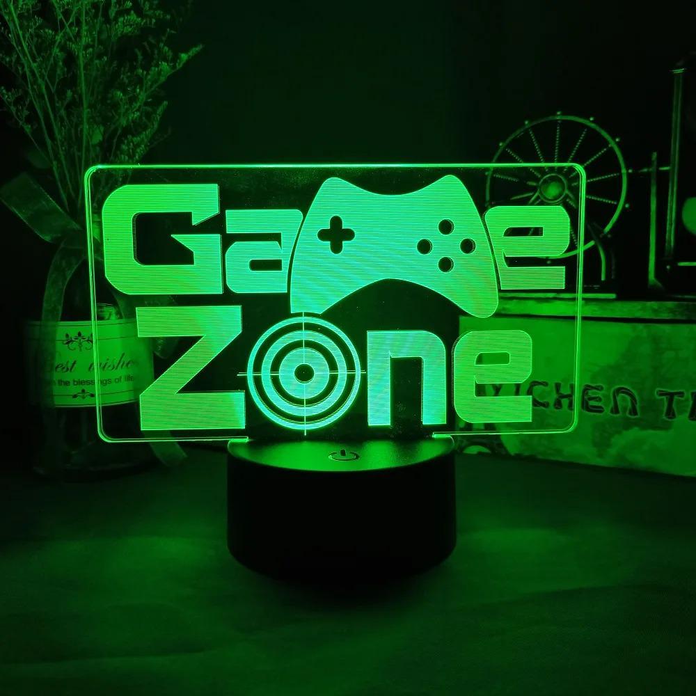 3D светодиодный ночник для игровой комнаты Game Zone
