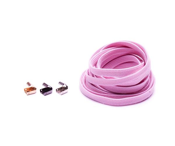 Шнурки еластичні із затискачами без зав'язок 1 м Світло-рожевий Шнурки еластичні із затискачами без зав'язок 1 м Світло-рожевий