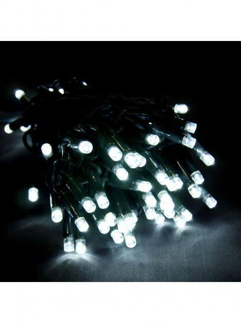 Электрогирлянда внутренняя LED 1000 ламп 63 м встроенный светодиод с контроллером зеленый провод Белый