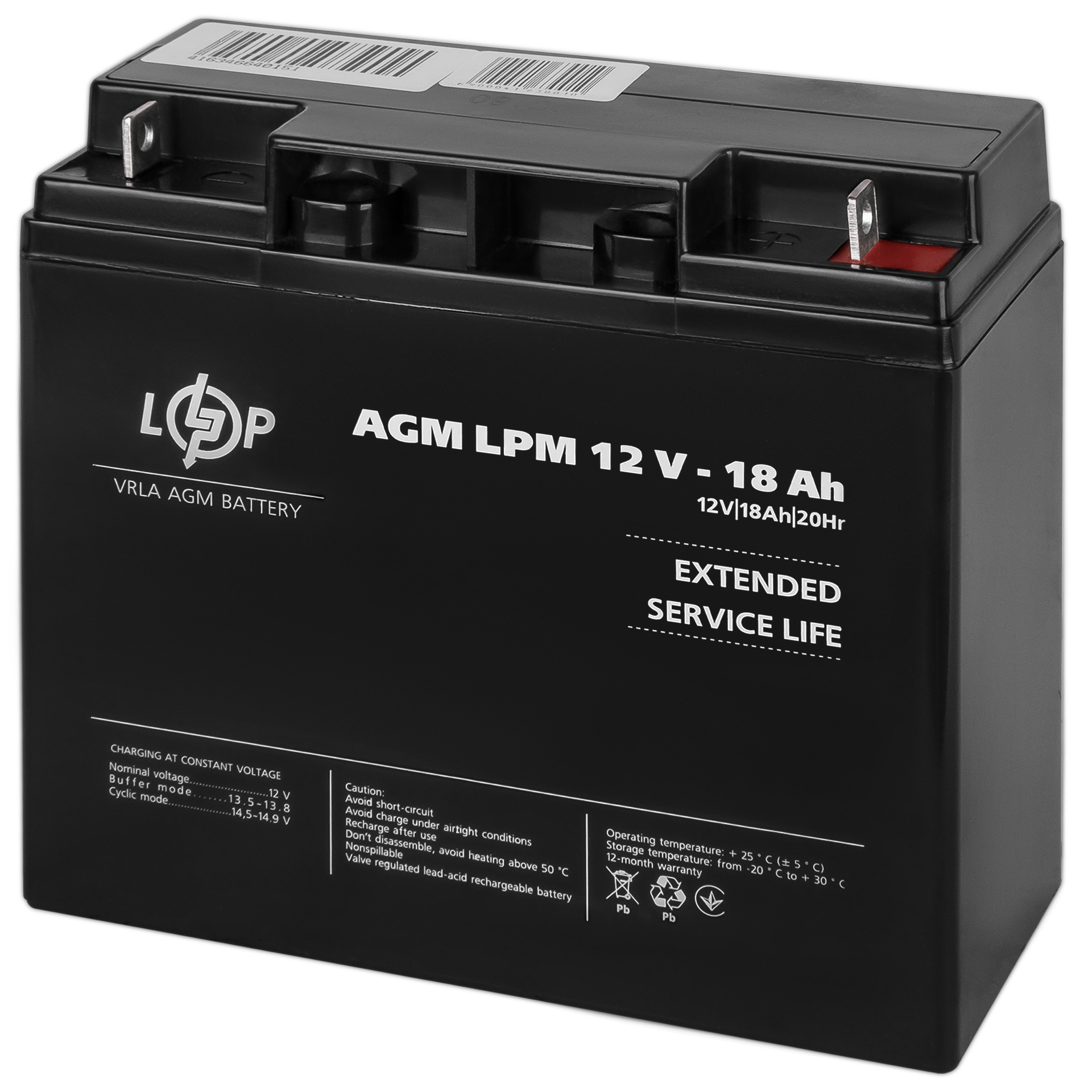 Акумулятор AGM LPM 12 V 18 Ah для Mercedes (10753)