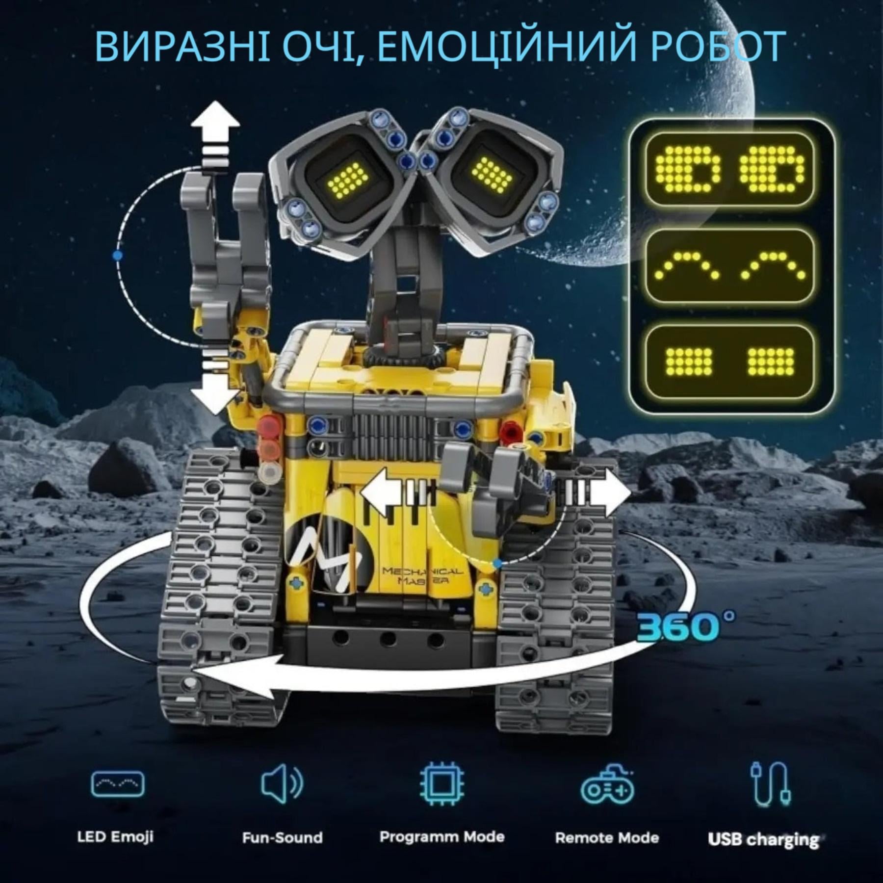 ᐉ Конструктор STEM Wall-E 3в1 Робот на радиоуправлении 435 дет