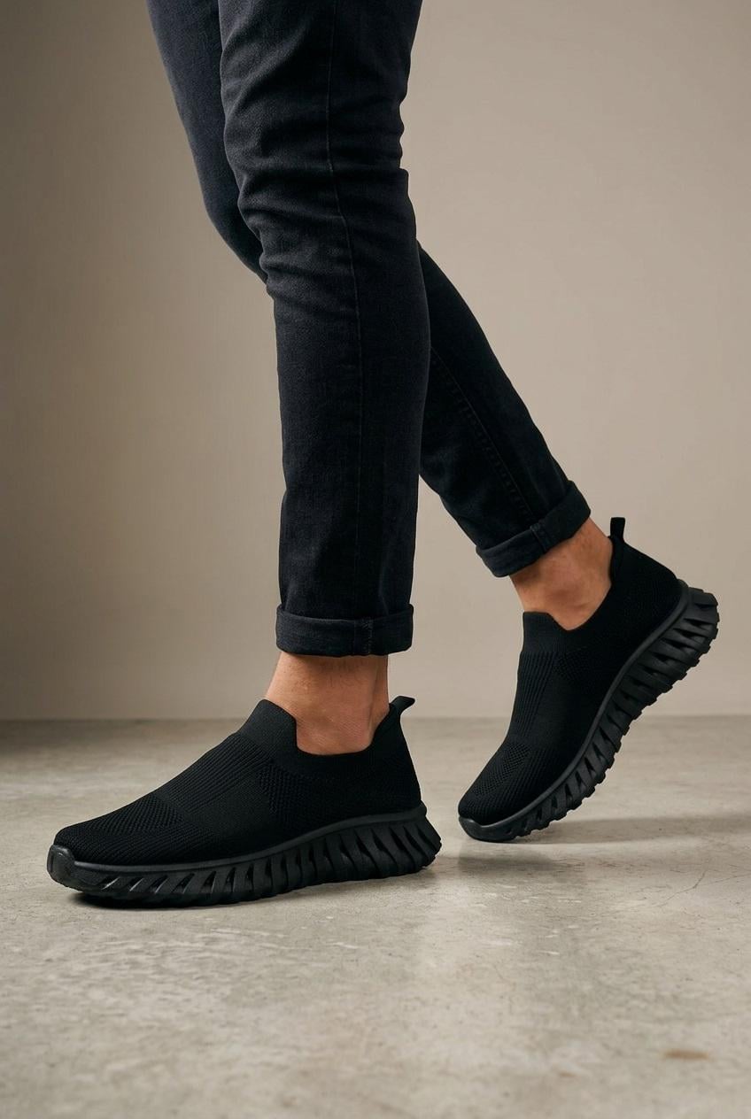 Слипоны мужские Fashion 347283 р. 45 Черный