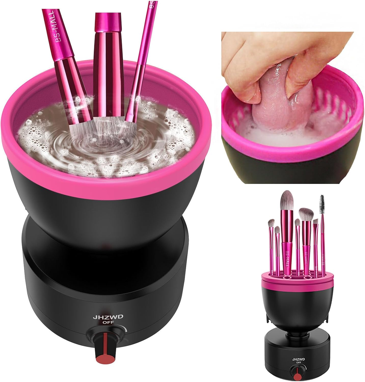 Автоматичний очищувач пензлів та спонжів для макіяжу - фото 2