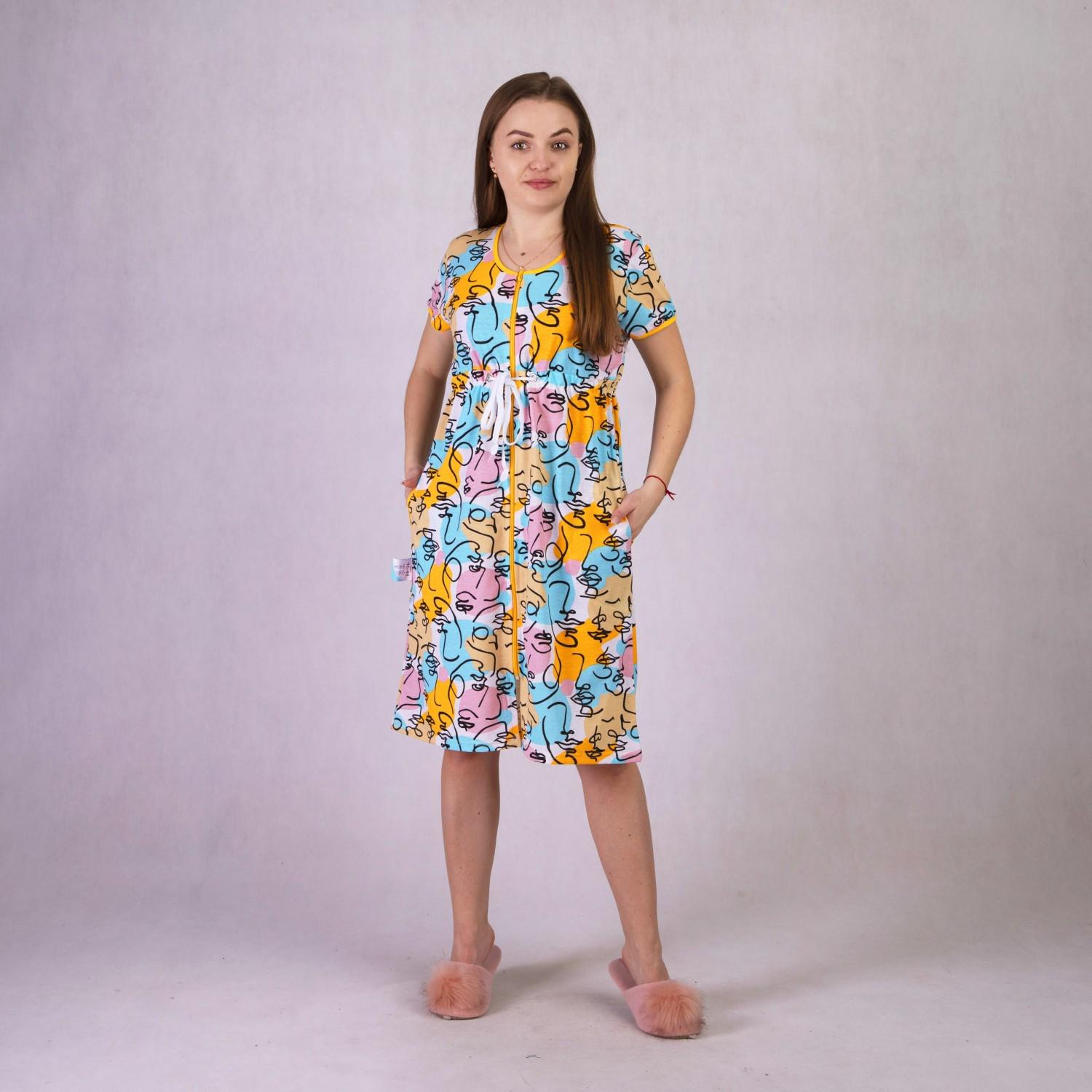 Халат женский летний GO-IN TN-2054 р. 50-52 Разноцветный