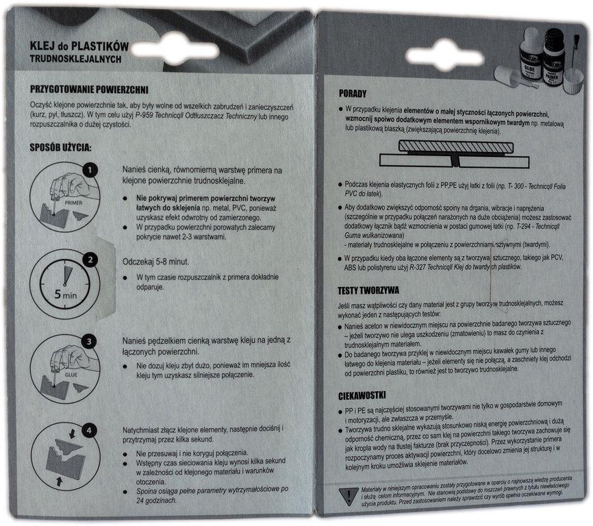 Клей для пластмассы Technicqll PP/PE и PTFE 8 г с грунтовкой 8 мл (000034085) - фото 3