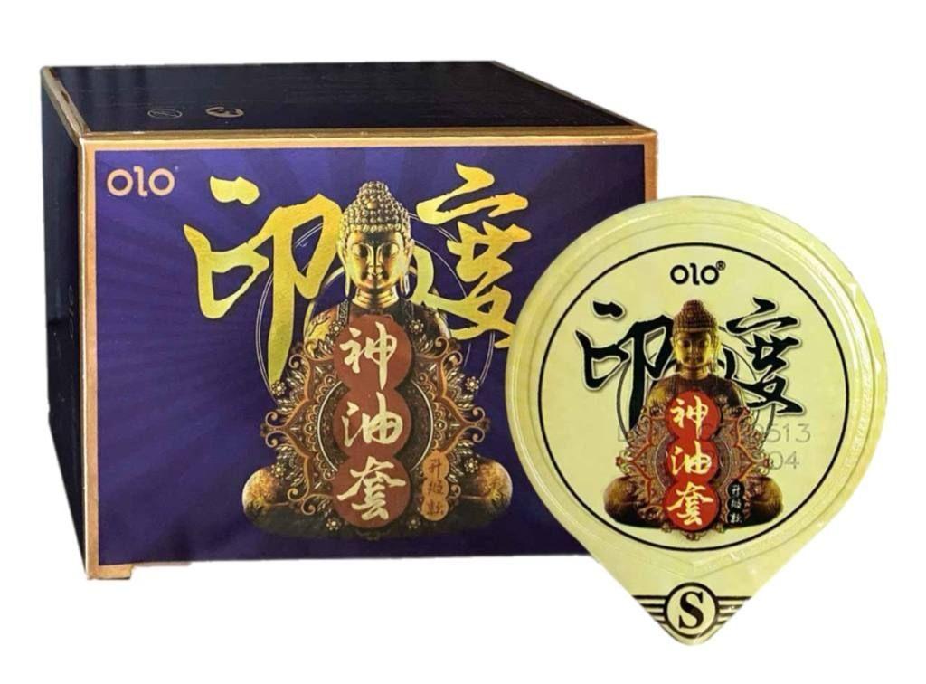 Презервативы OLO Blue Indian god oil пролонгирующие 10 шт.