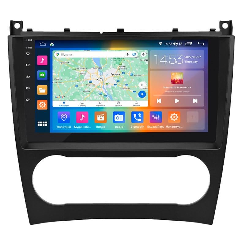 Автомагнітола штатна Lesko для Mercedes-Benz C-Клас II W203 рестайлінг 2004-2008 9" 2/32Gb CarPlay 4G