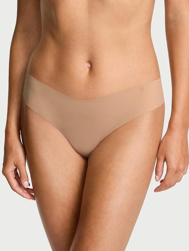 Трусики стринги Victoria's Secret No-Show Thong Panty S Бежевый (27002198)
