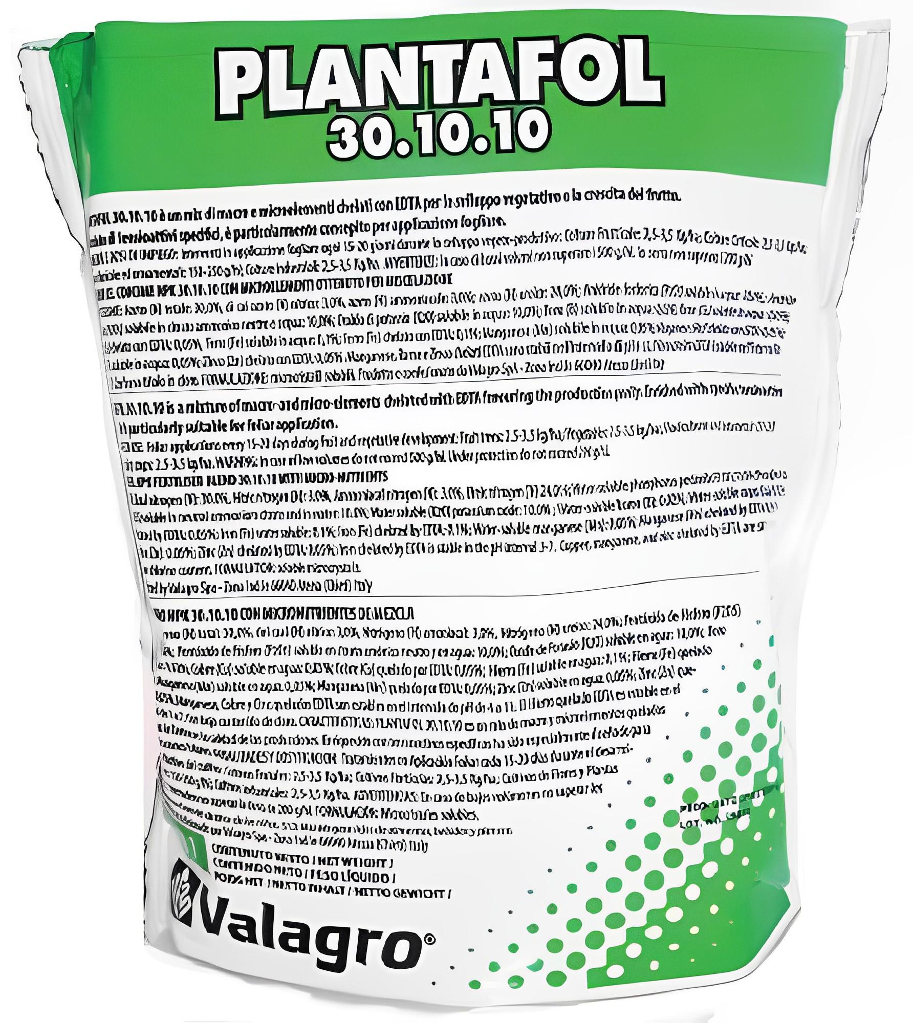 Удобрение Valagro Plantafol 30.10.10 на стадии роста растений 1 кг (904)