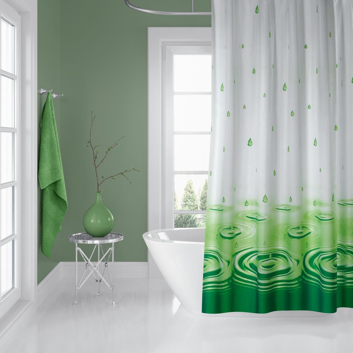 Штора для ванной Tropik Drop 180x200 см Green (25456861)