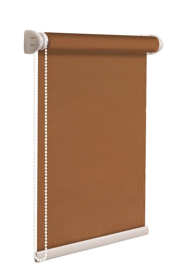 Рулонная штора NewTex Амели LUX 75х165 см Темно-коричневый (801)