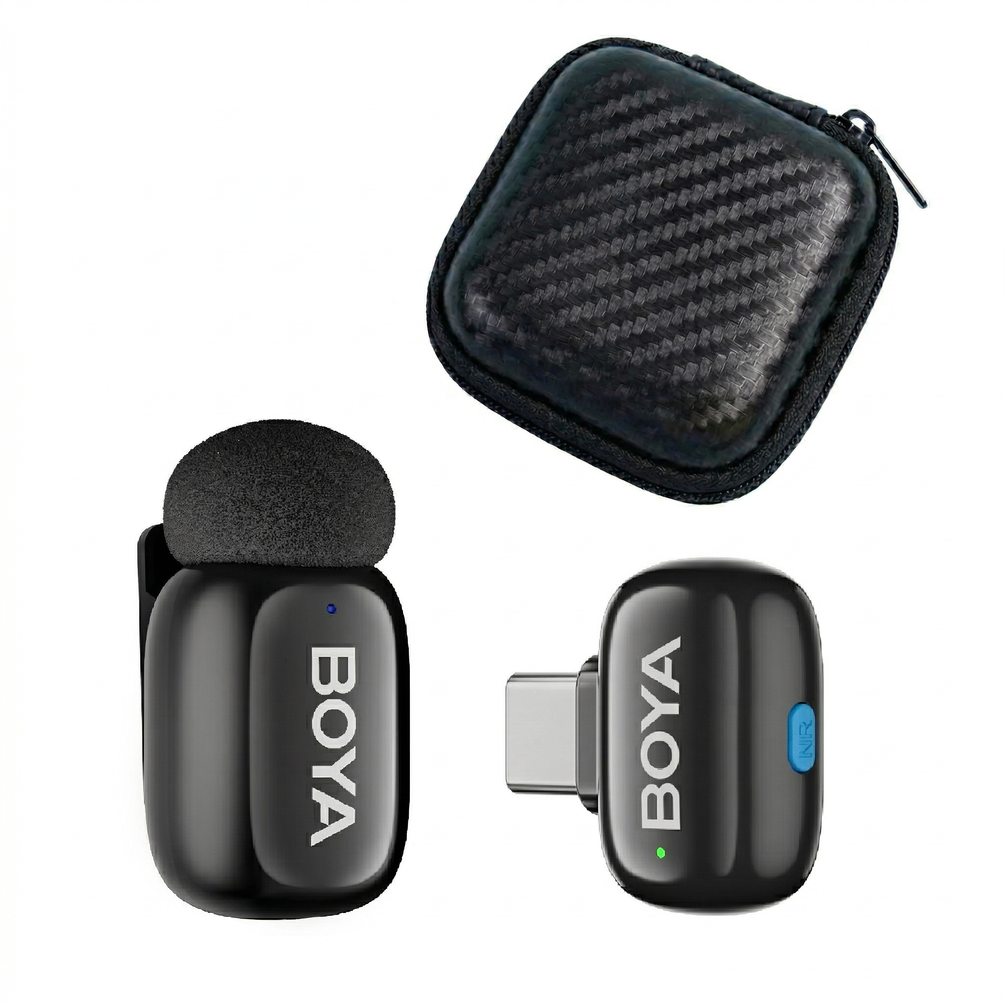 Микрофон петличный Boya mini USB Type-C для iPhone и Android беспроводной и жесткий кейс для хранения 1 шт. (50067)