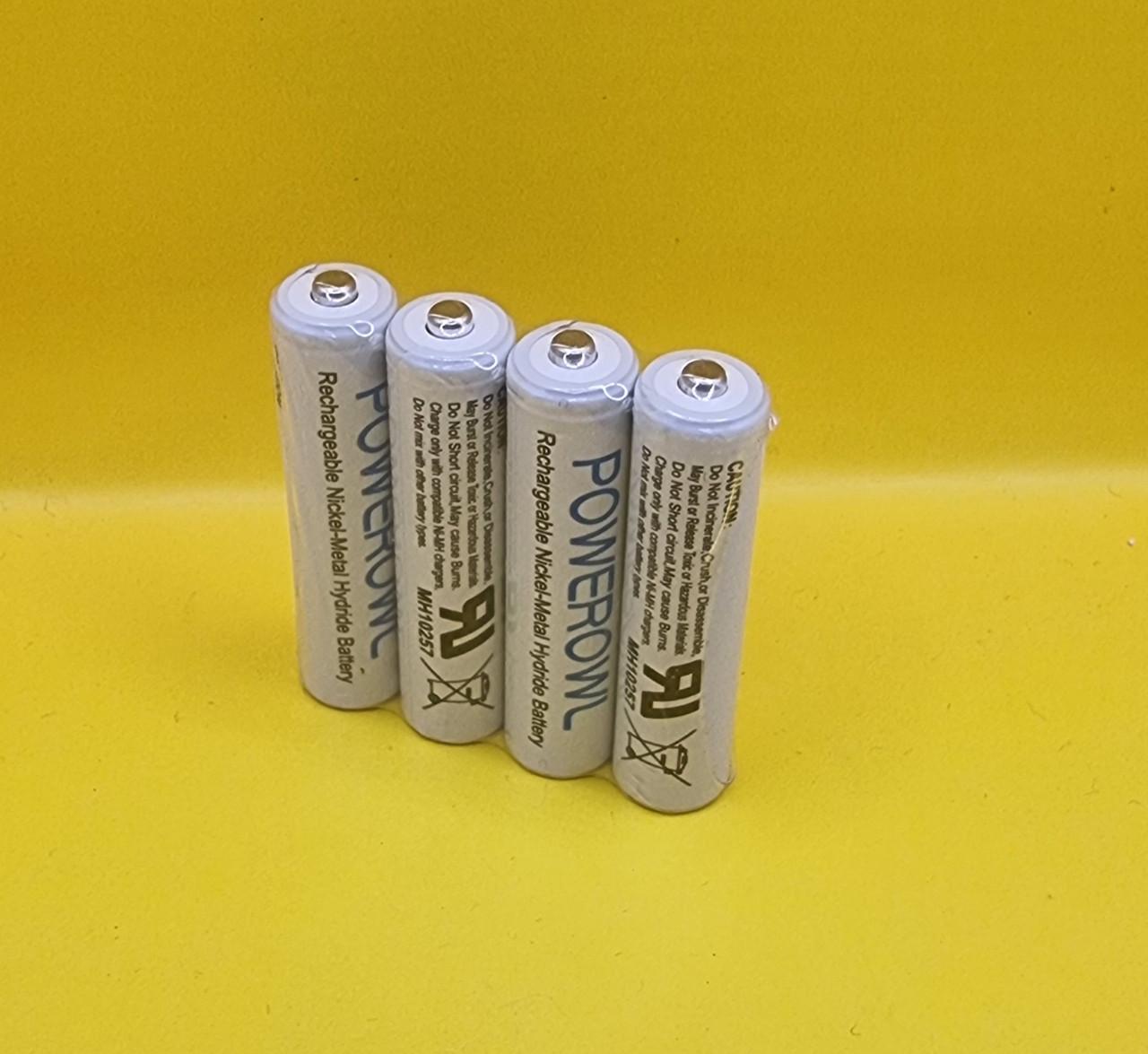 Батарейки акумуляторні NiMH POWEROWL AAA 1000 мАг 1,2 В 4 шт. (2632826993) - фото 7