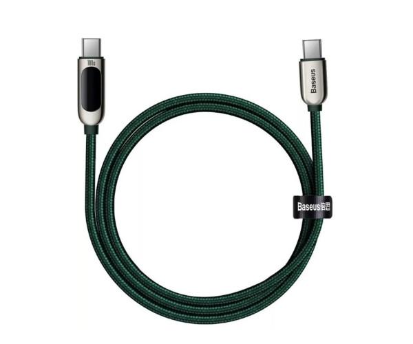 Кабель Data BASEUS 06CATSK-B06 Display Fast Charging Type-C-Type-C 100W 1 м зеленый (06CATSK-B06) - фото 3