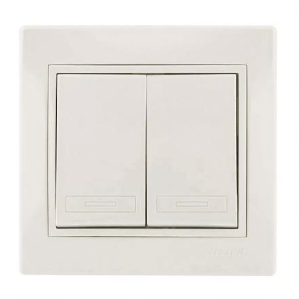 Вимикач двоклавішний Lezard MIRA Кремовий (701-0303-101)