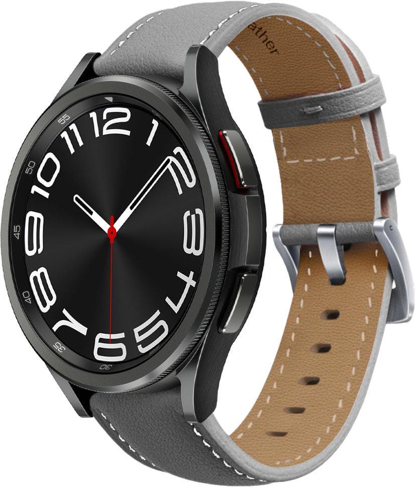 Ремінець шкіряний Folsa для Galaxy Watch 6 Classic 43 мм Grey (37642-33)