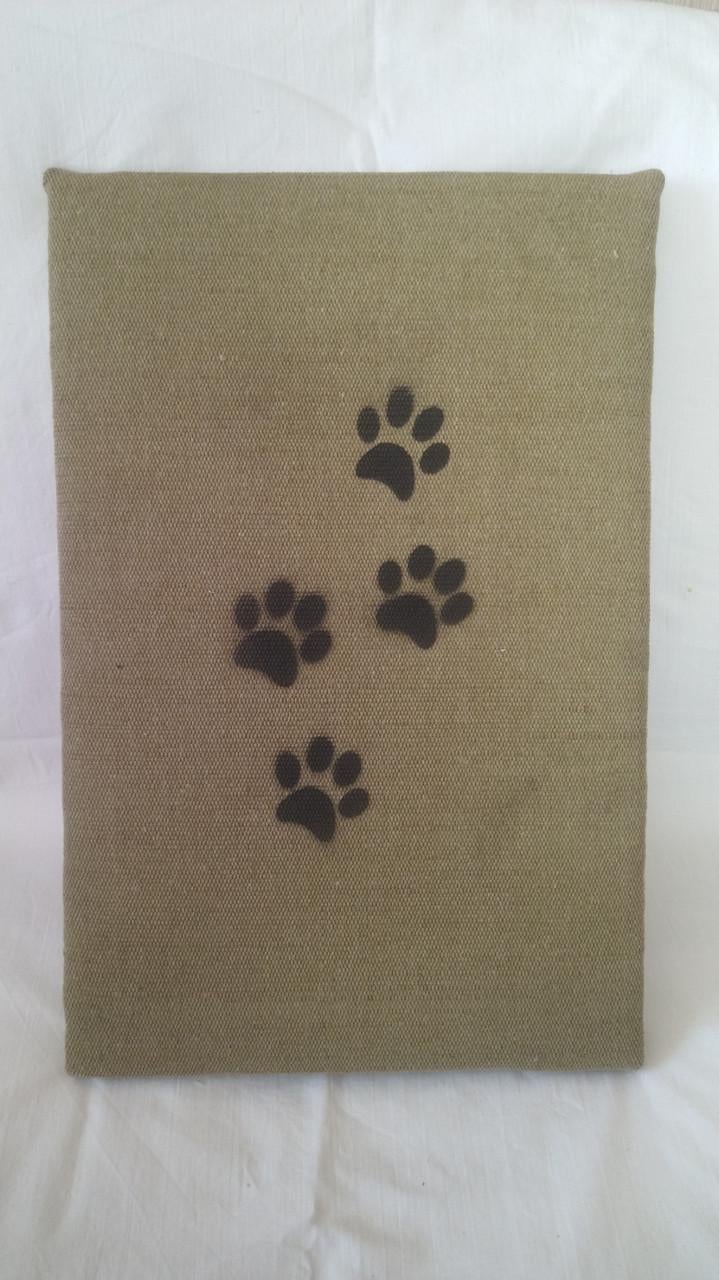 Кігтеточка дошка/драпінка настінна з брезентовим покриттям 15x50x2 см