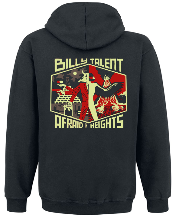 Толстовка з блискавкою "Billy Talent Afraid of heights" XL Чорний (43258) - фото 2